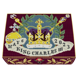 King Charles III Ornate Coronation (Burgundy) Kneeler Kit
