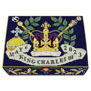 King Charles III Decorative Coronation (Deep Blue) Kneeler Kit