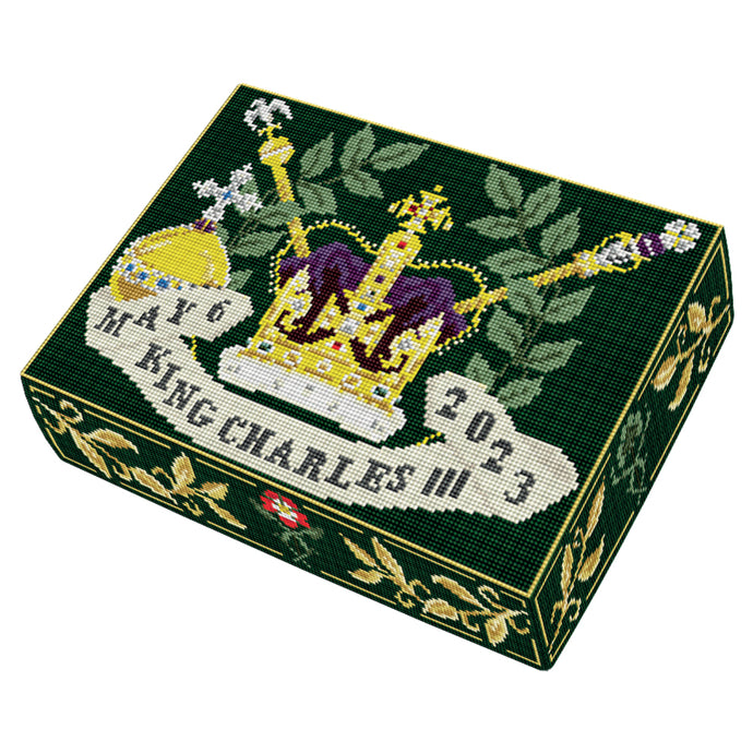 King Charles III Decorative Coronation (Green) Kneeler Kit