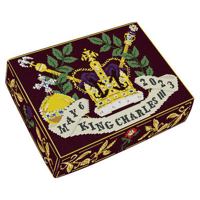 King Charles III Decorative Coronation (Burgundy) Kneeler Kit
